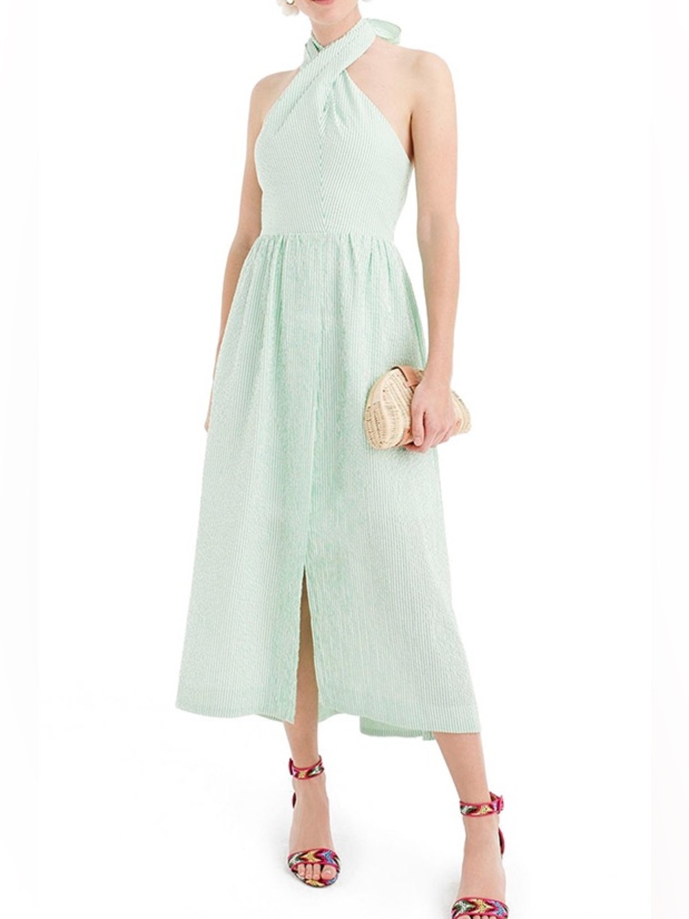 J Crew Seersucker Stripe Dress